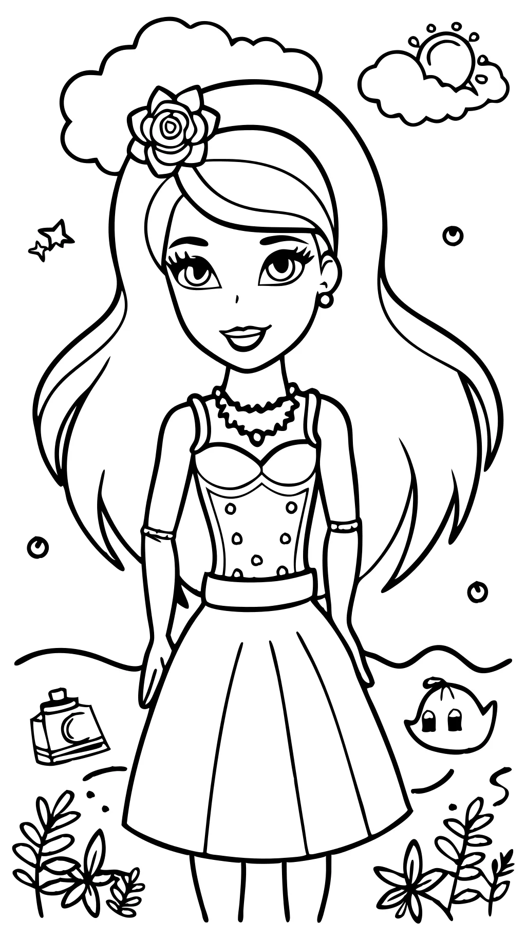 pictures of barbie coloring pages